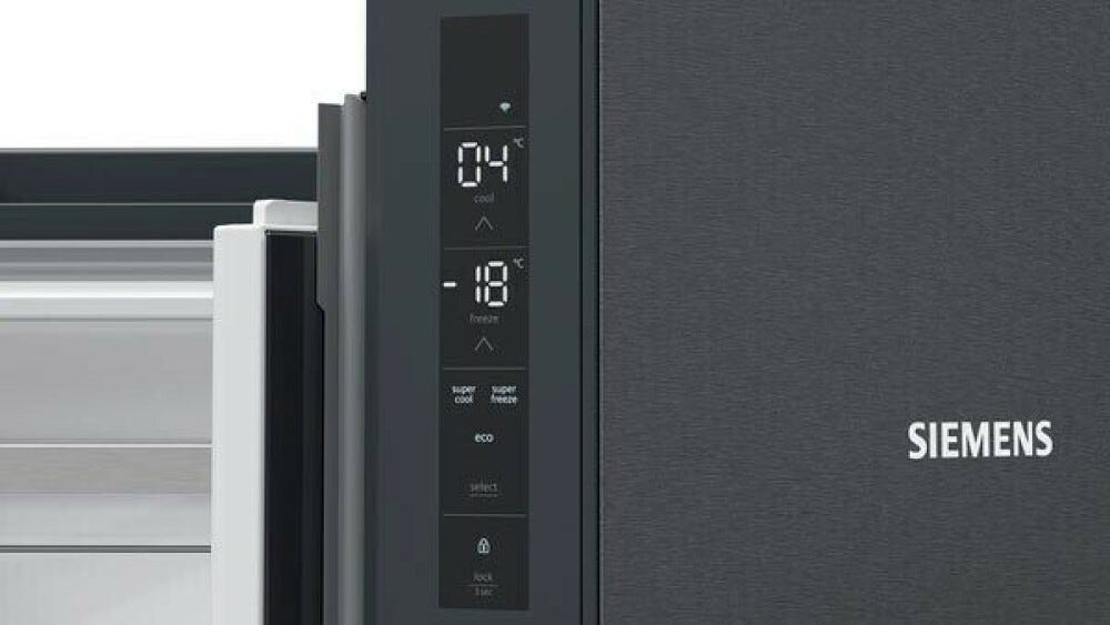 Siemens KF96NAXEA iQ500 Frigorifero con congelatore 4 porte cm. 91 h. 183 - 605 lt. - black steel