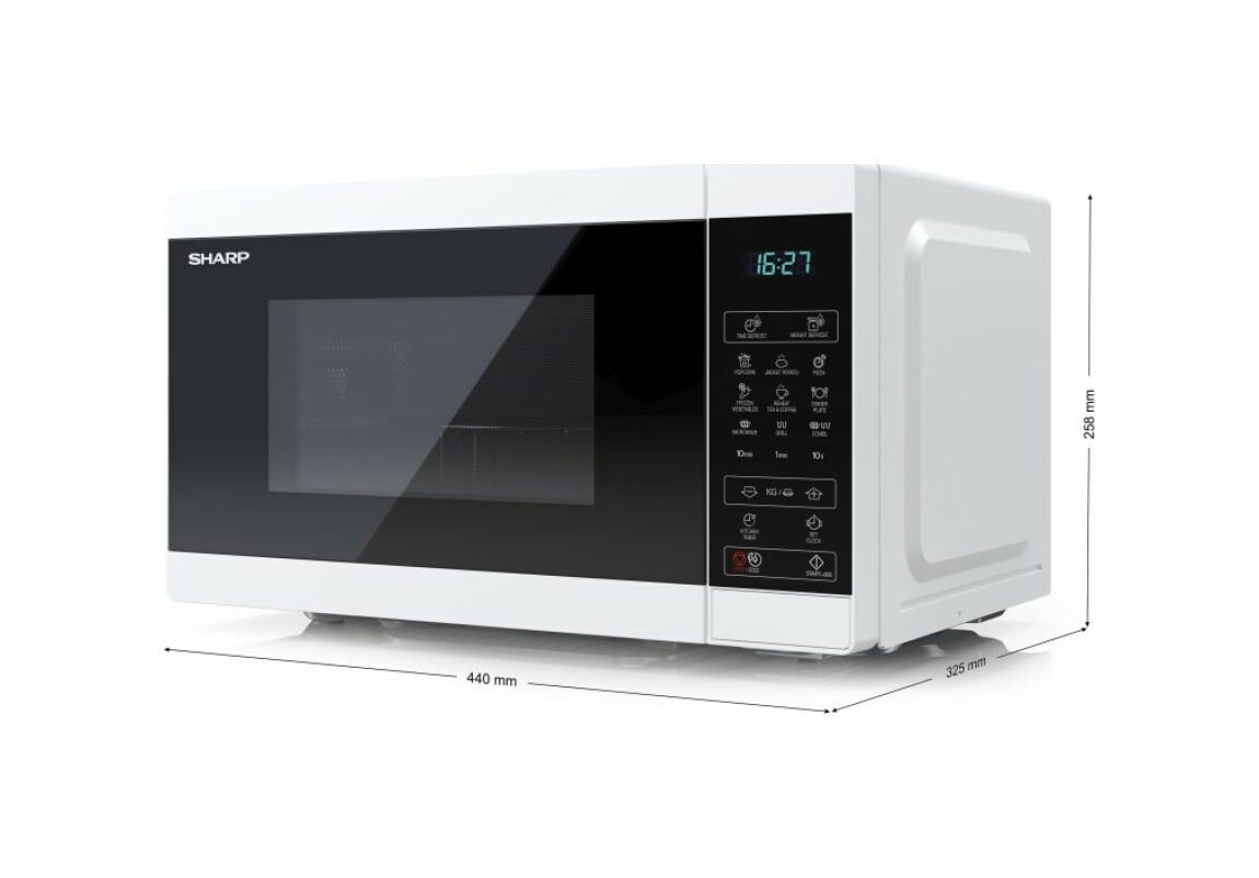 Sharp YC-MG02EW Forno microonde libera installazione cm. 44 - bianco