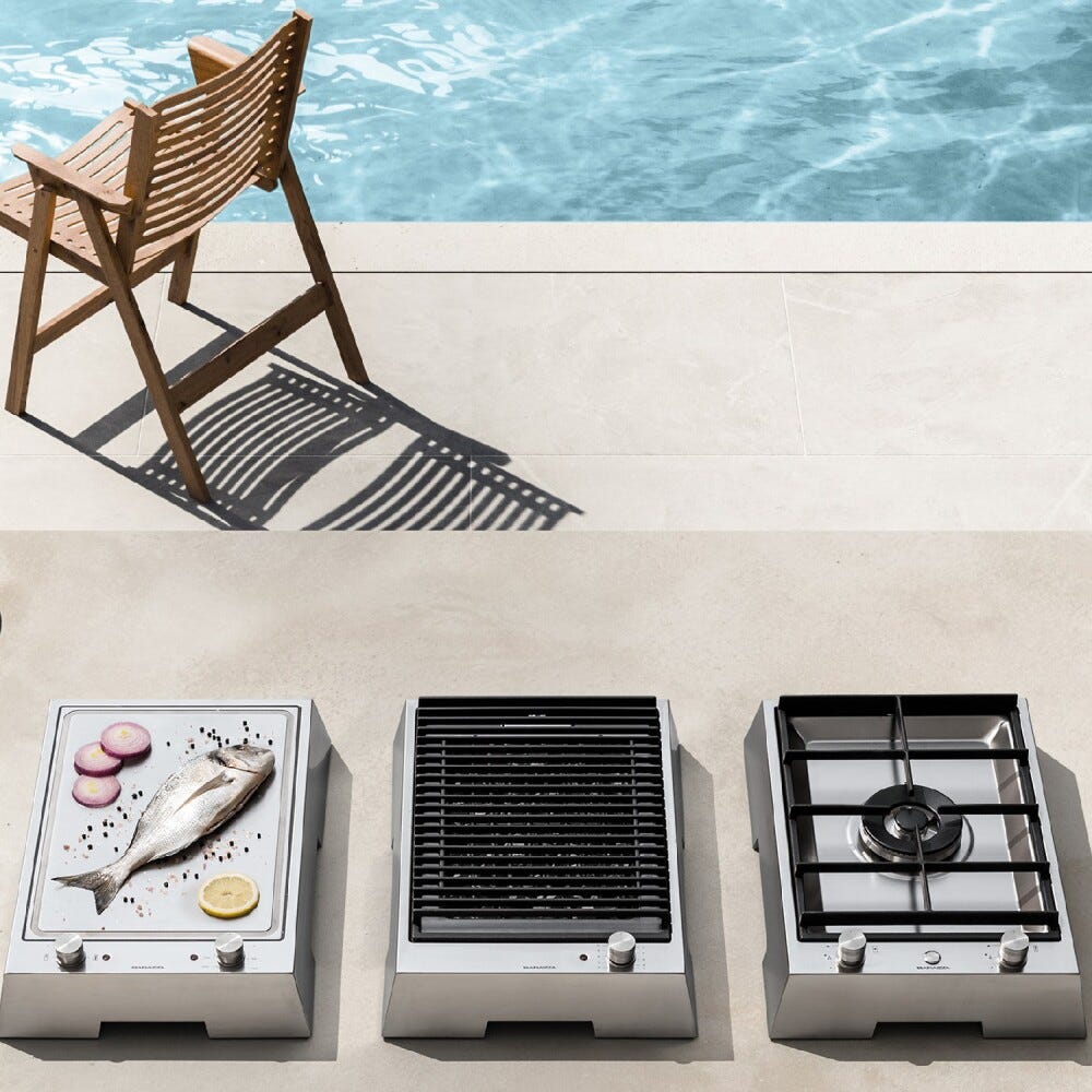 Barazza Thalas freestanding Outdoor Piano cottura barbecue cm. 40 - inox