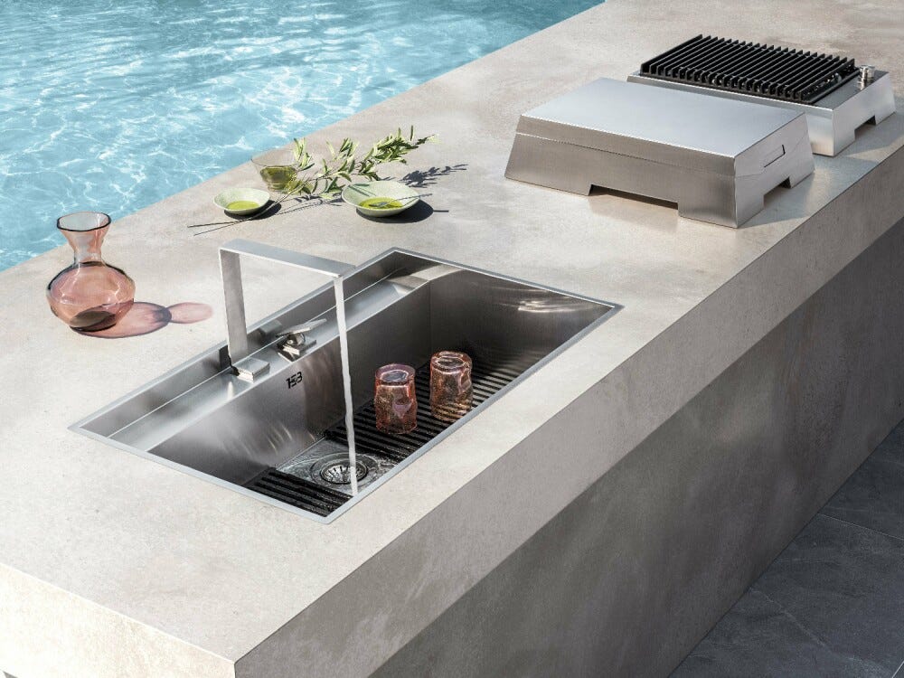 Barazza Thalas freestanding Outdoor Piano cottura barbecue cm. 40 - inox