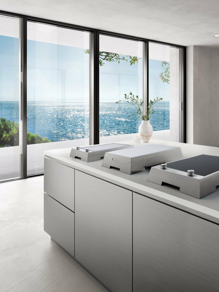 Barazza Thalas Outdoor Piano cottura a induzione cm. 40 - inox