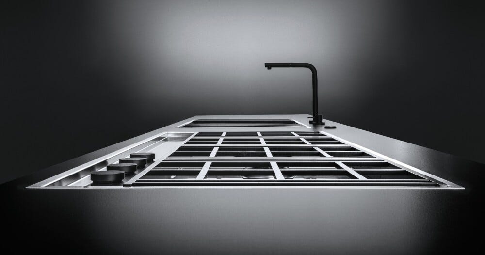 Barazza 1PLE3D Lab Evolution Piano cottura a gas cm. 120 - inox satinato