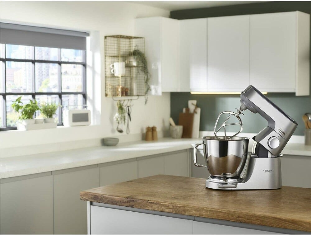 Kenwood KVL85.004SI Titanium Chef Baker XL Planetaria da 7 l - argento