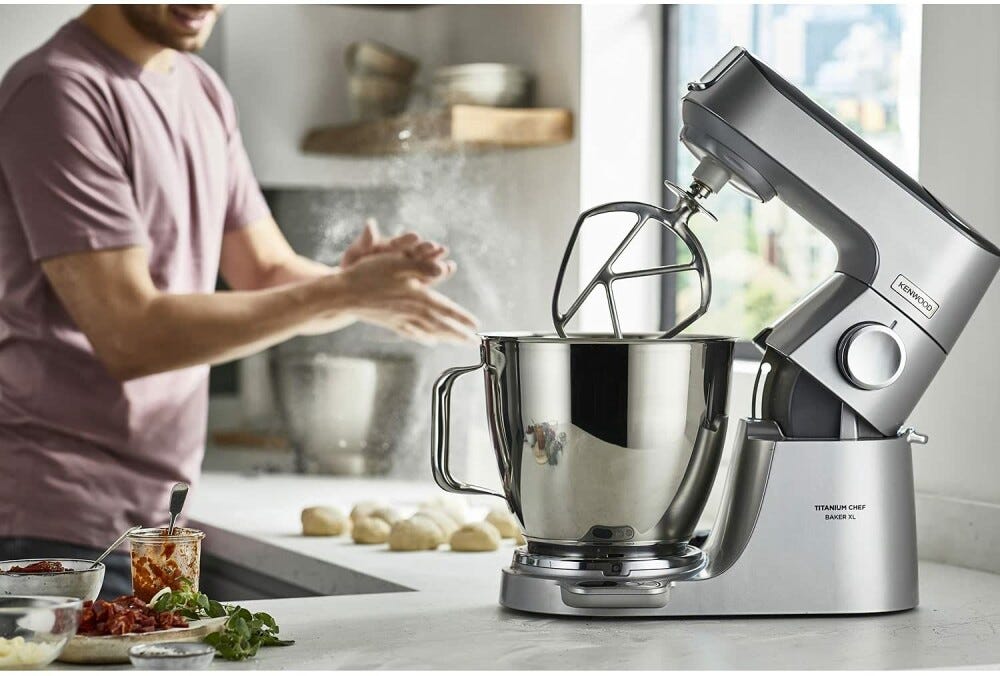 Kenwood KVL85.004SI Titanium Chef Baker XL Planetaria da 7 l - argento