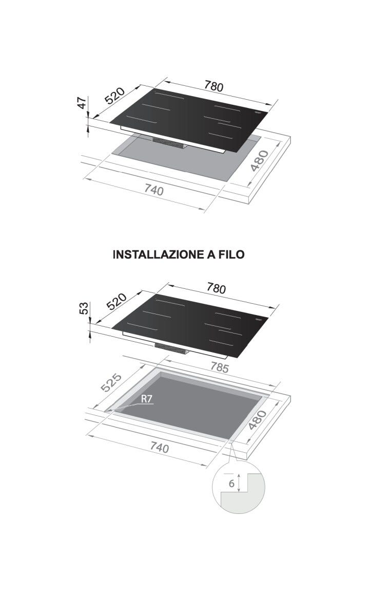 De Longhi SLI804 Life Piano cottura a induzione cm. 80 - vetroceramica nero