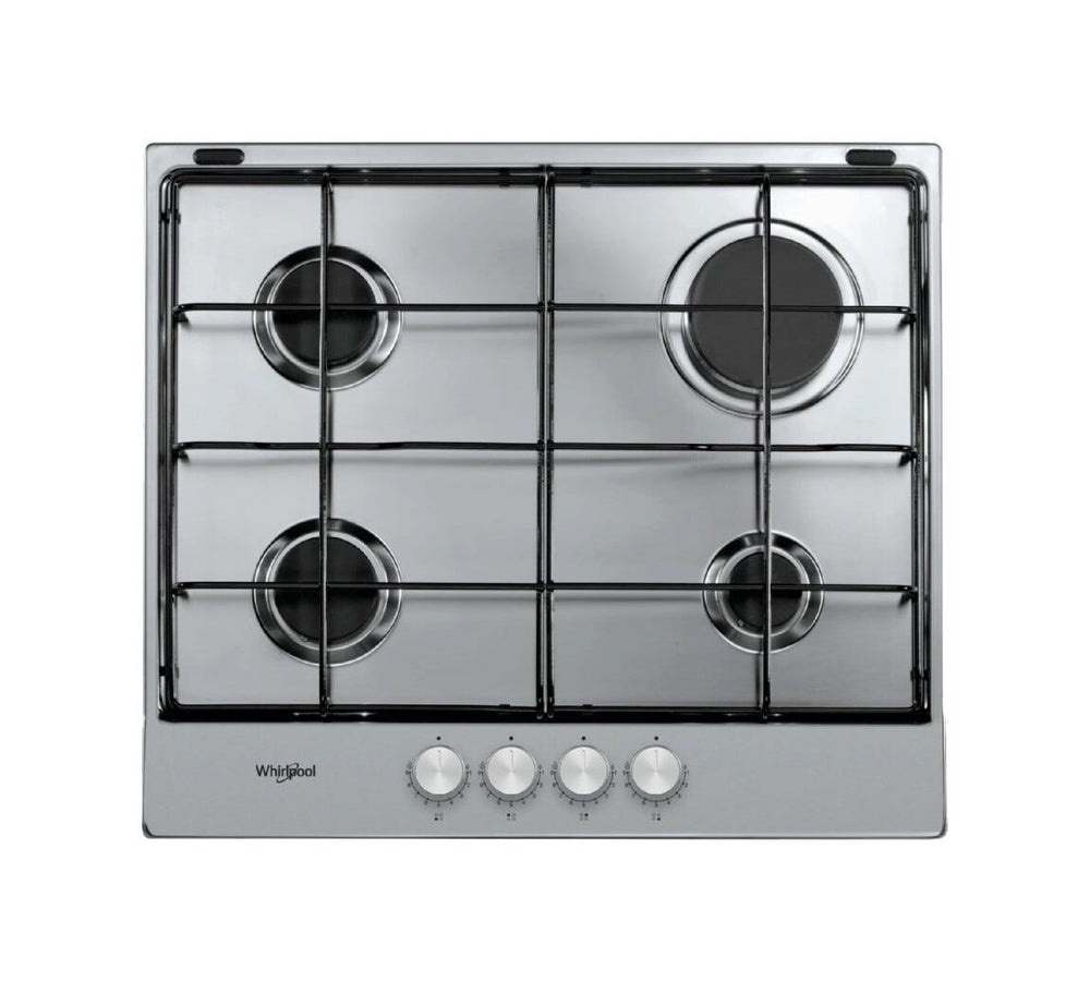 Whirlpool TGML650IX Piano cottura a gas 4 fuochi cm. 58 - acciaio inossidabile
