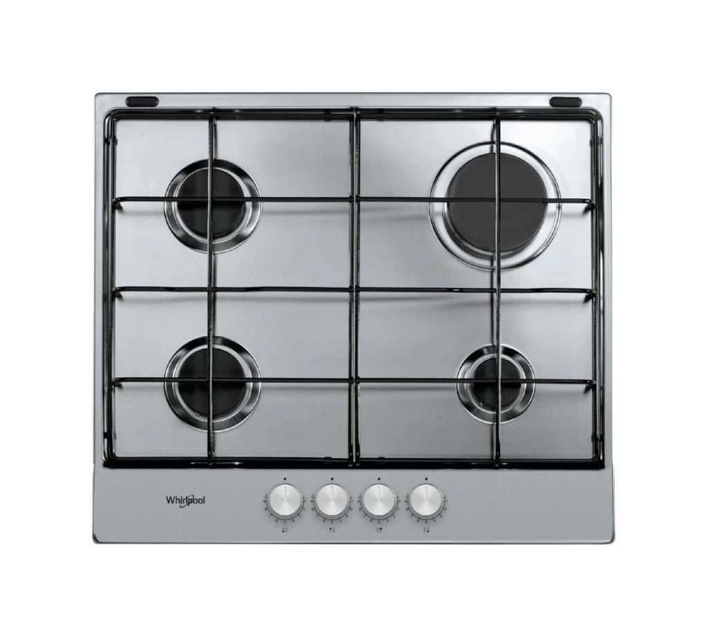 Whirlpool TGML650IX Piano cottura a gas 4 fuochi cm. 58 - acciaio inossidabile