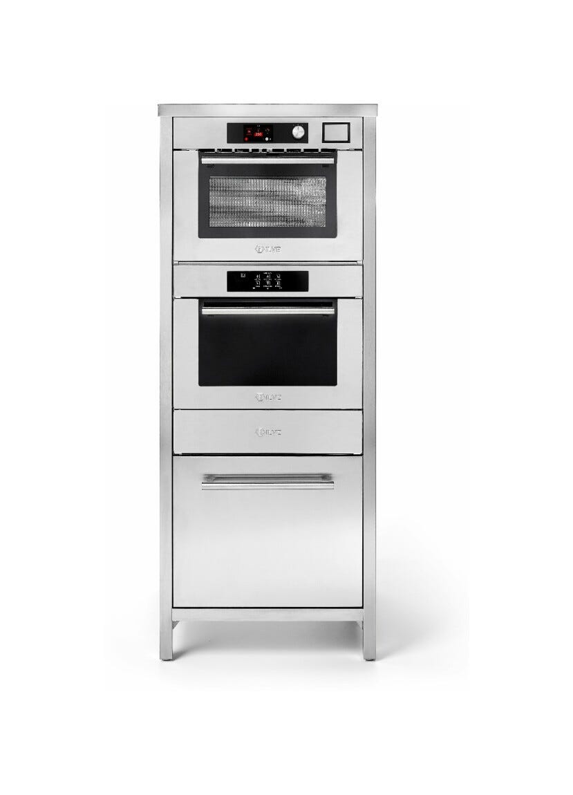 ILVE CSTAR Professional Plus Colonna con forno combinato, abbattitore e confezionatrice sottovuoto - inox