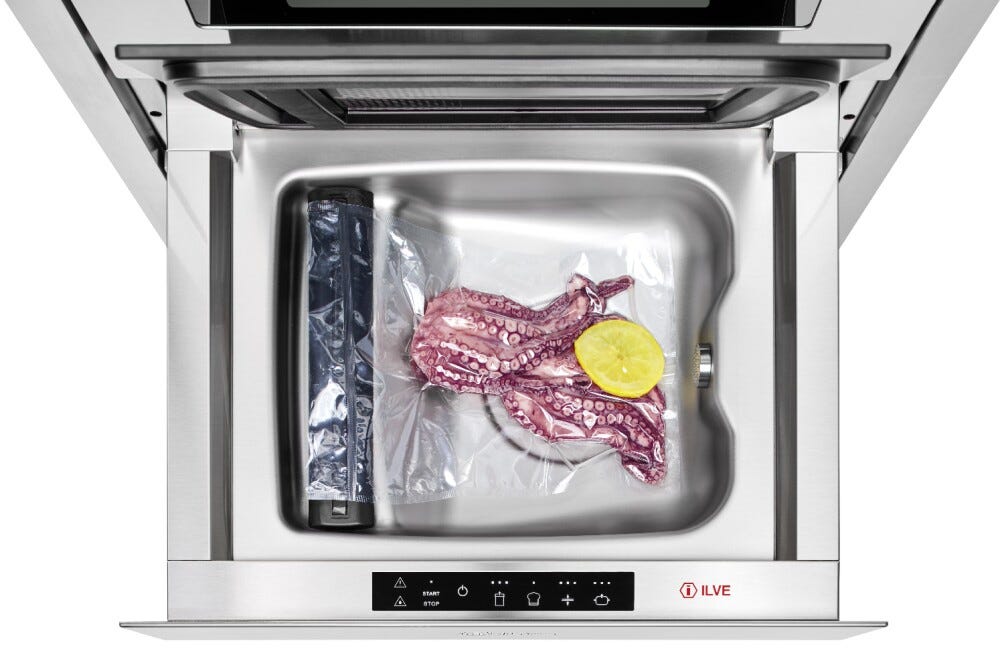 ILVE CSTAR Professional Plus Colonna con forno combinato, abbattitore e confezionatrice sottovuoto - inox