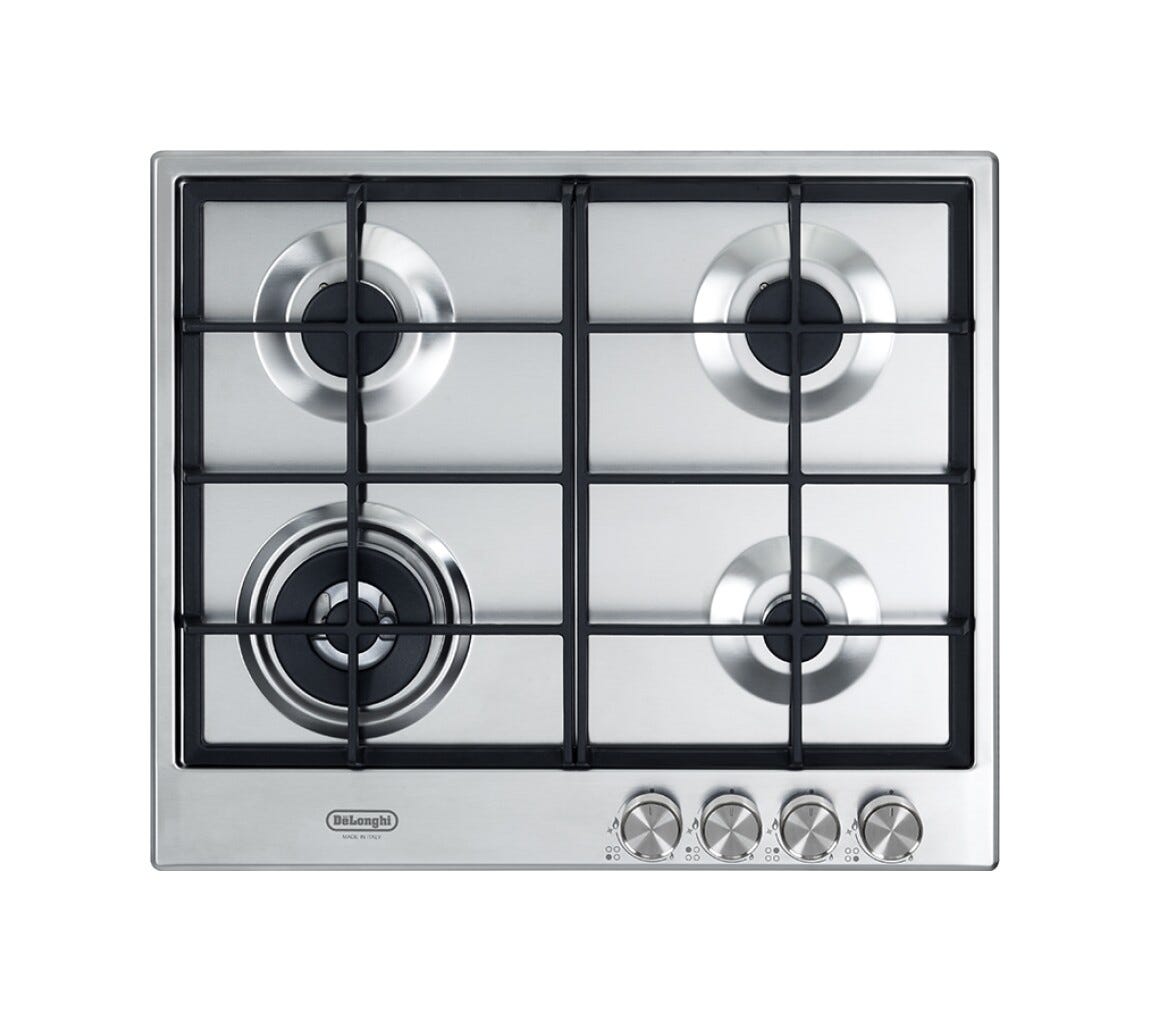 De Longhi NSL460X Life Piano cottura a gas 4 fuochi - cm. 60 - acciaio inox