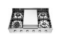 ILVE HCP90FD Professional Plus Piano cottura a gas da appoggio cm 90 con piastra Fry Top - inox