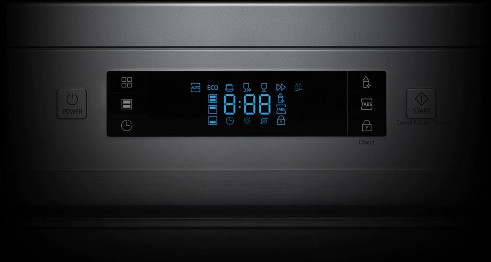 Samsung DW60M6050FS/EC Lavastoviglie a libera installazione cm. 60 - 14 coperti - silver