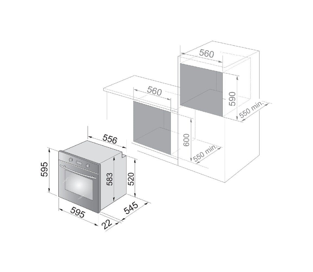 De Longhi NSM7BLPPP Life Forno elettrico pirolitico cm. 60 - bianco