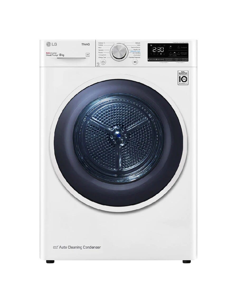 LG RH80V9AVHN Asciugatrice cm. 60 - capacità - 8 kg - bianco