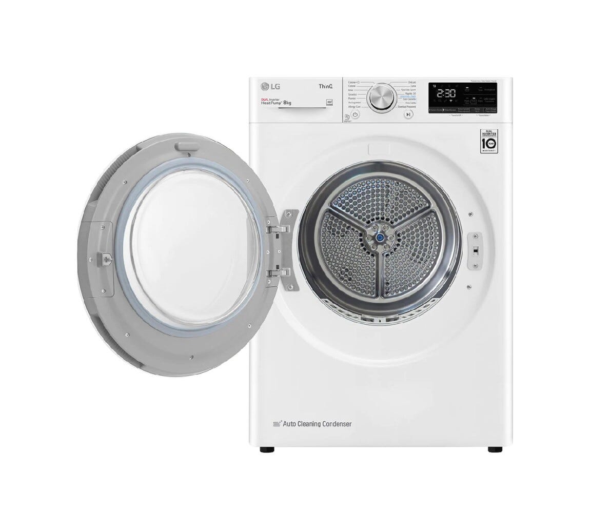 LG RH80V9AVHN Asciugatrice cm. 60 - capacità - 8 kg - bianco