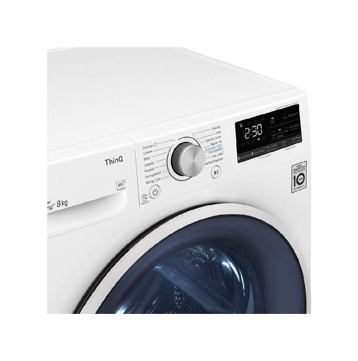 LG RH80V9AVHN Asciugatrice cm. 60 - capacità - 8 kg - bianco
