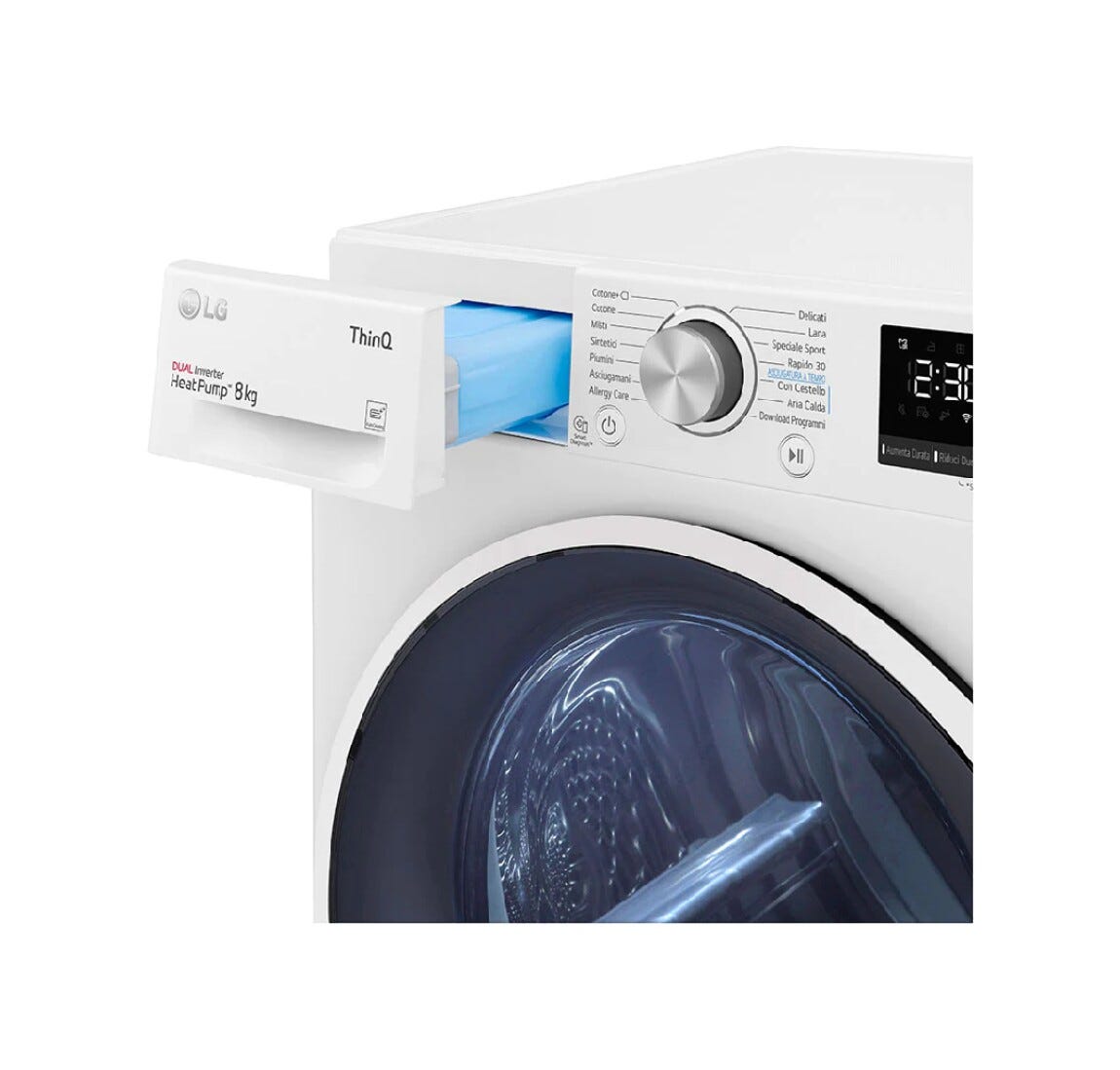 LG RH80V9AVHN Asciugatrice cm. 60 - capacità - 8 kg - bianco