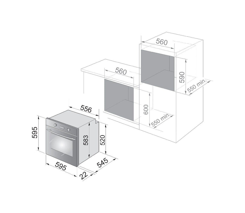 De Longhi CM9LAV Country Forno elettrico idrolitico cm. 60 - avena