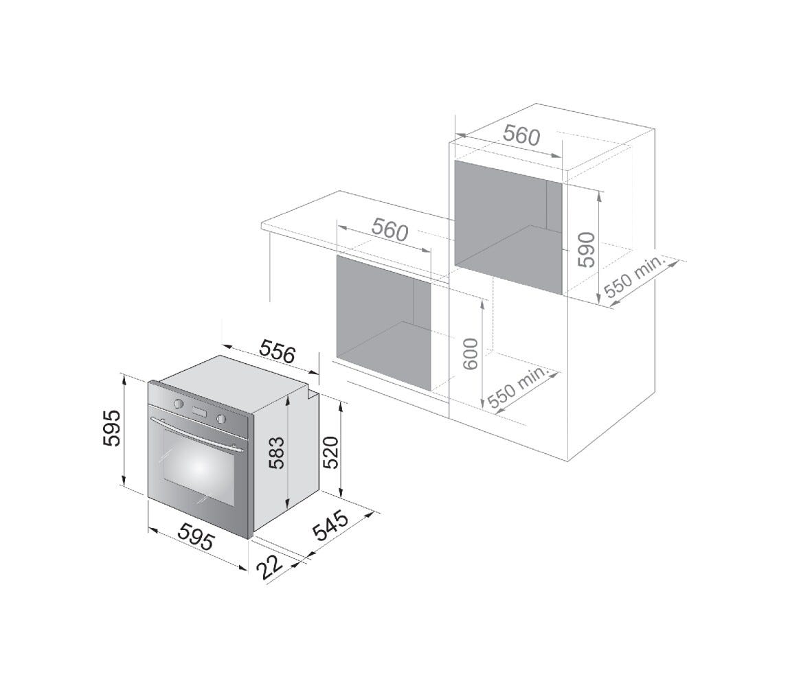 De Longhi CM9LAV Country Forno elettrico idrolitico cm. 60 - avena