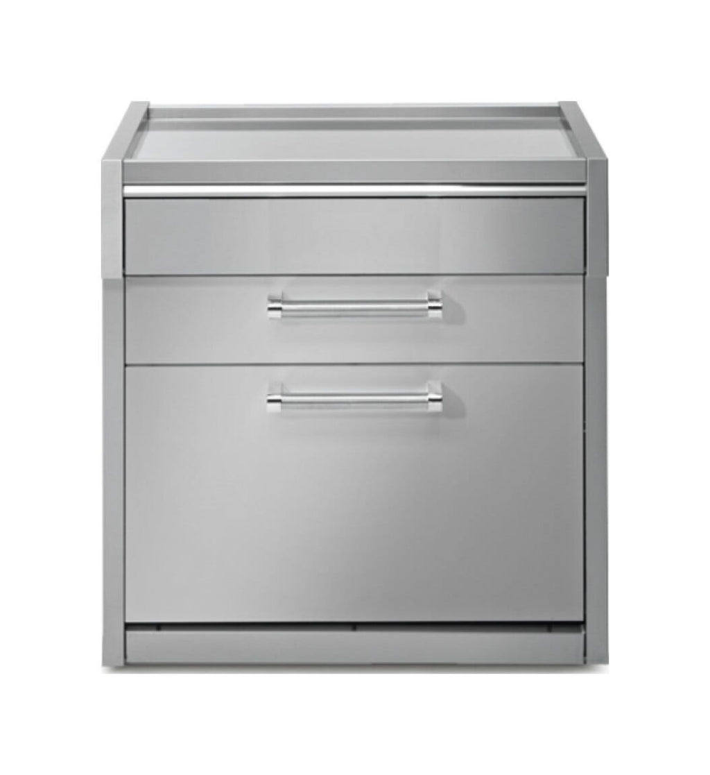 Steel Genesi GQ9C-P Worktables Tavolo da lavoro 90 cm, 2 cassetti push-pull, acciaio inox AISI 304