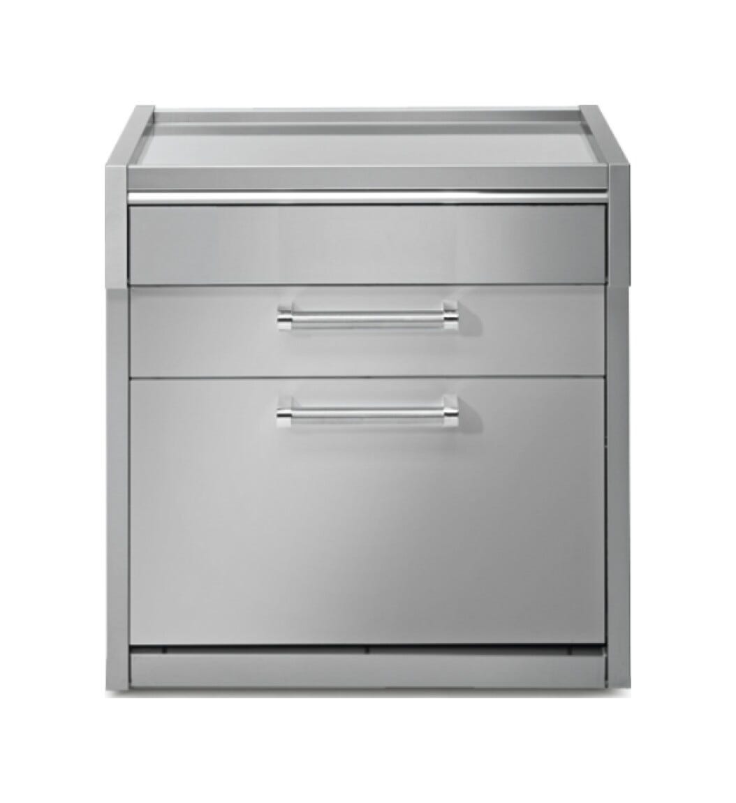 Steel Genesi GQ9C-P Worktables Tavolo da lavoro 90 cm, 2 cassetti push-pull, acciaio inox AISI 304