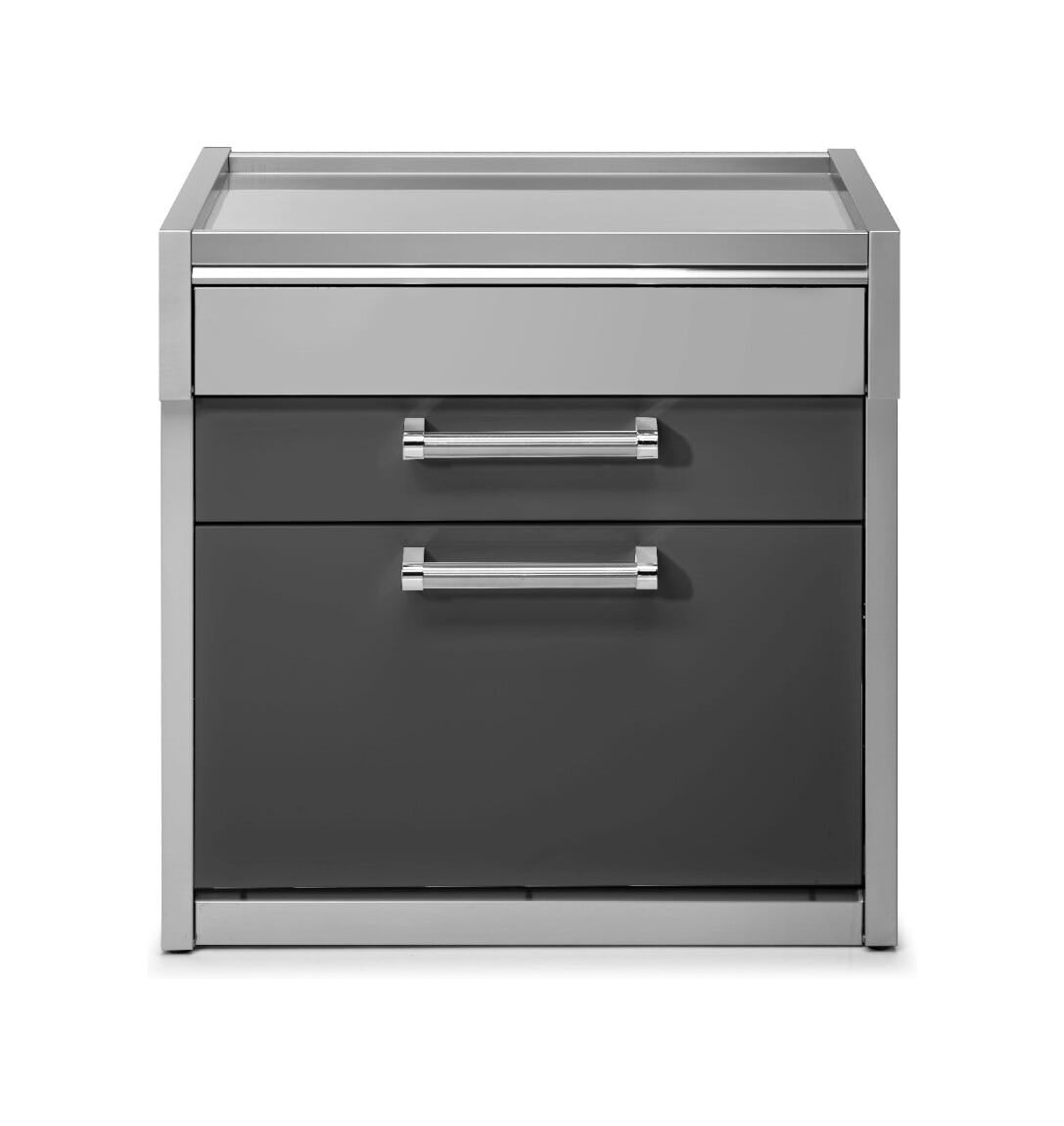 Steel Genesi GQ9C-P Worktables Tavolo da lavoro 90 cm, 2 cassetti push-pull, acciaio inox AISI 304