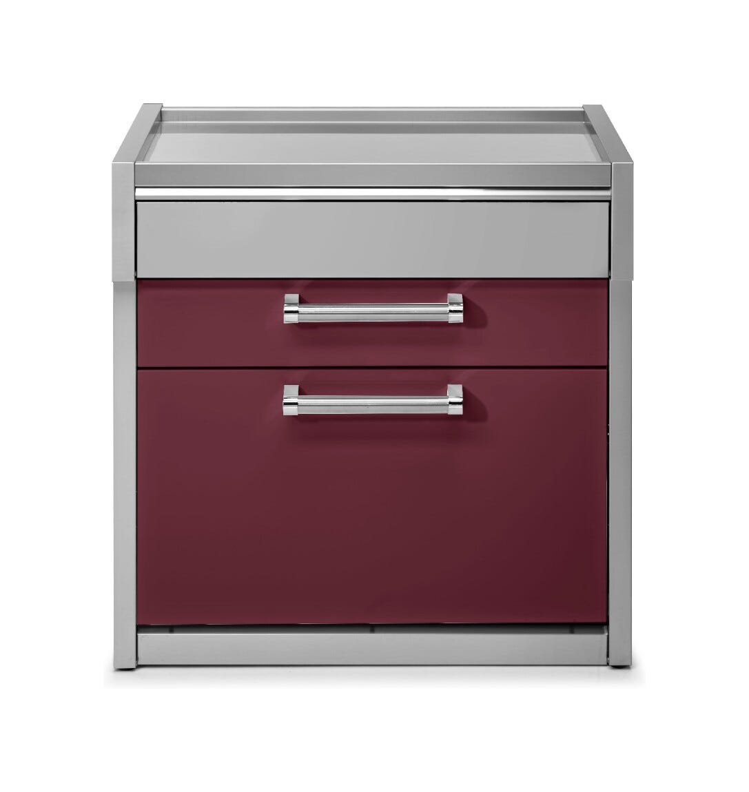 Steel Genesi GQ9C-P Worktables Tavolo da lavoro 90 cm, 2 cassetti push-pull, acciaio inox AISI 304