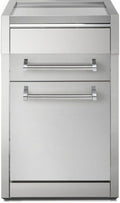 Steel Genesi GQ4C-P Worktables Piano da lavoro compatto 45 cm in acciaio inox con cassetti, sistema modulare professionale