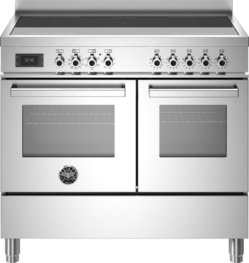 Bertazzoni PRO105I2EXT Professional Cucina da accosto 5 zone a induzione, doppio forno elettrico, inox