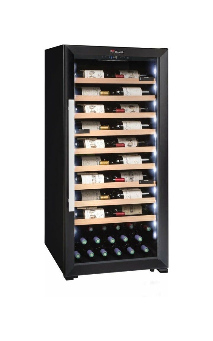 Avintage CPF100B1 Cantina vino a libera installazione cm. 60 h. 130 - 98 bottiglie - nero