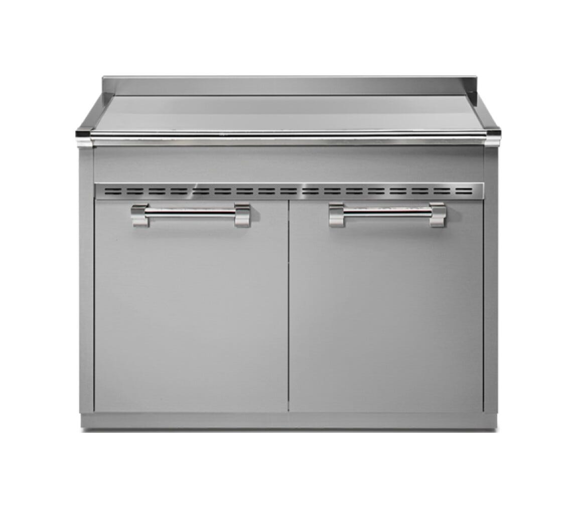 Steel Ascot A12S-P Ascot Piano da lavoro 120 cm, acciaio inox, 2 cassetti, 2 ante, soft-close