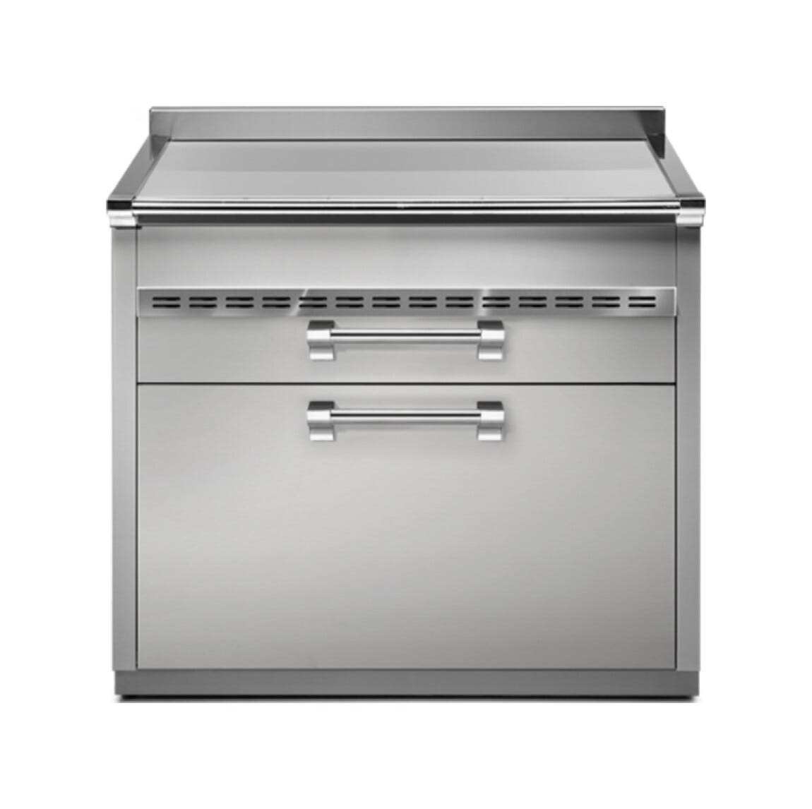 Steel Ascot A9C-P Ascot Piano da lavoro 90 cm, 3 cassetti soft-close, acciaio inox AISI 304