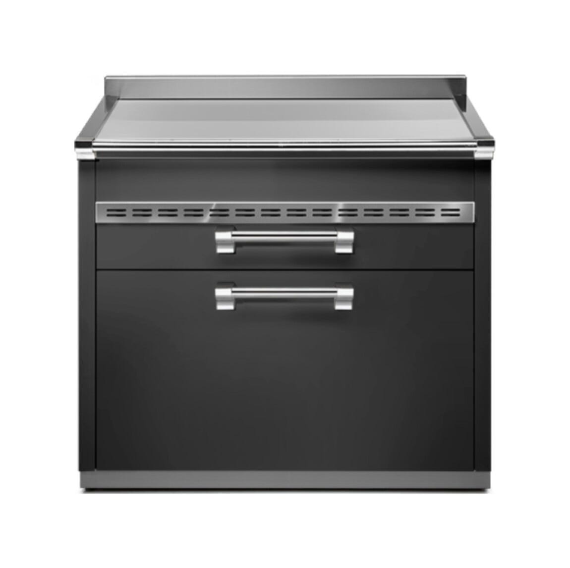 Steel Ascot A9C-P Ascot Piano da lavoro 90 cm, 3 cassetti soft-close, acciaio inox AISI 304
