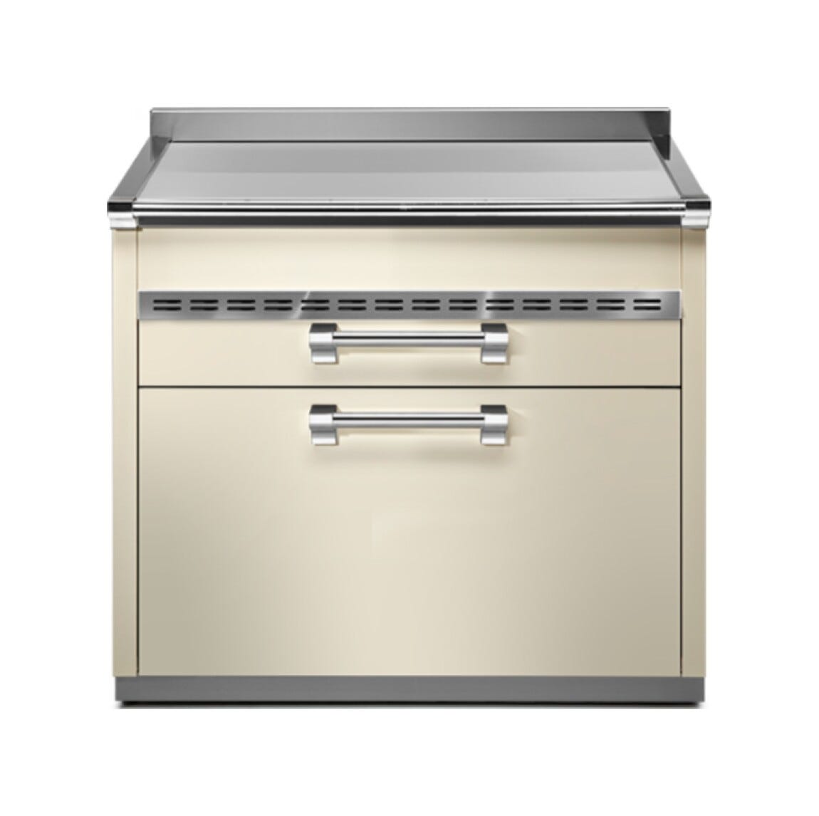 Steel Ascot A9C-P Ascot Piano da lavoro 90 cm, 3 cassetti soft-close, acciaio inox AISI 304