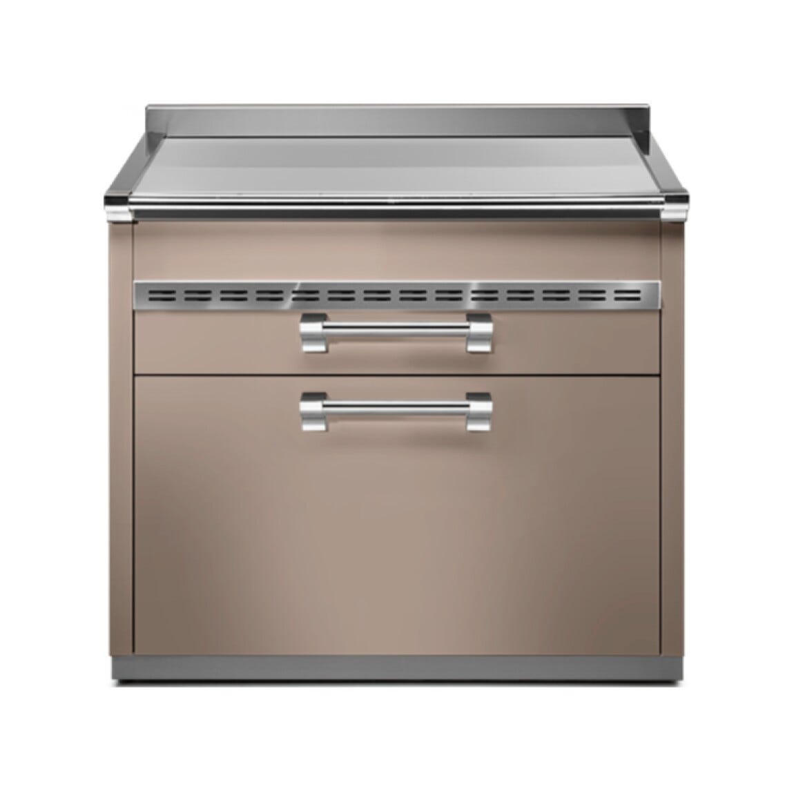 Steel Ascot A9C-P Ascot Piano da lavoro 90 cm, 3 cassetti soft-close, acciaio inox AISI 304