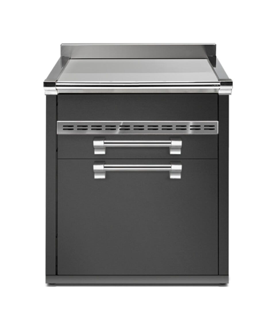 Steel Ascot A7C-P Ascot Piano da lavoro 70 cm, 3 cassetti soft-close, acciaio inox