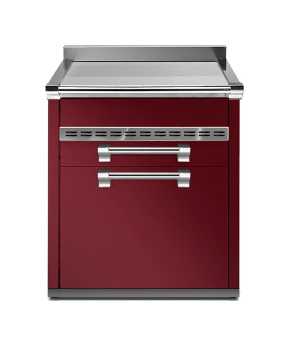 Steel Ascot A7C-P Ascot Piano da lavoro 70 cm, 3 cassetti soft-close, acciaio inox