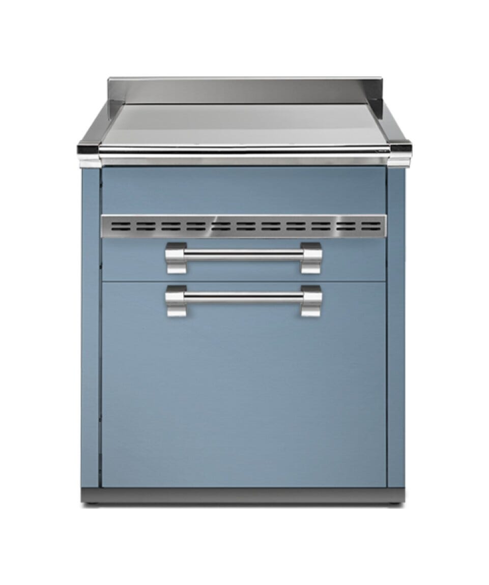 Steel Ascot A7C-P Ascot Piano da lavoro 70 cm, 3 cassetti soft-close, acciaio inox
