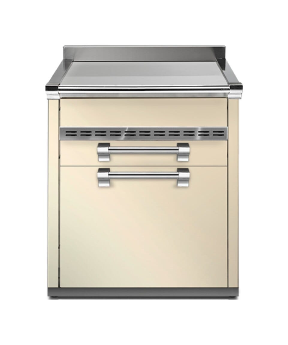 Steel Ascot A7C-P Ascot Piano da lavoro 70 cm, 3 cassetti soft-close, acciaio inox