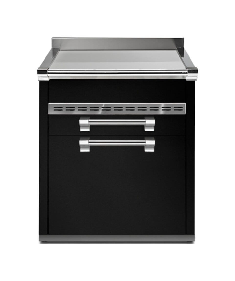 Steel Ascot A7C-P Ascot Piano da lavoro 70 cm, 3 cassetti soft-close, acciaio inox