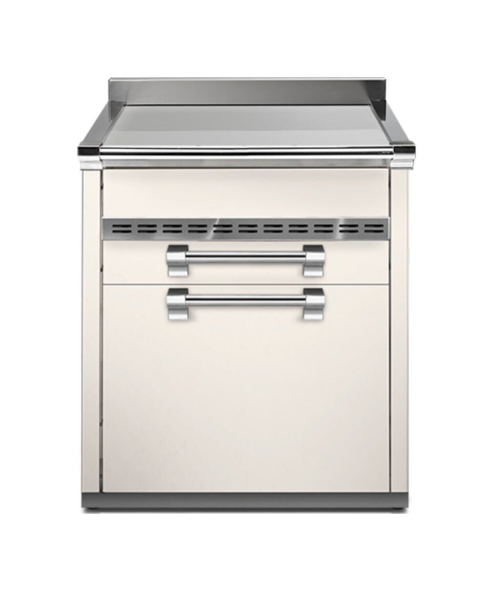 Steel Ascot A7C-P Ascot Piano da lavoro 70 cm, 3 cassetti soft-close, acciaio inox