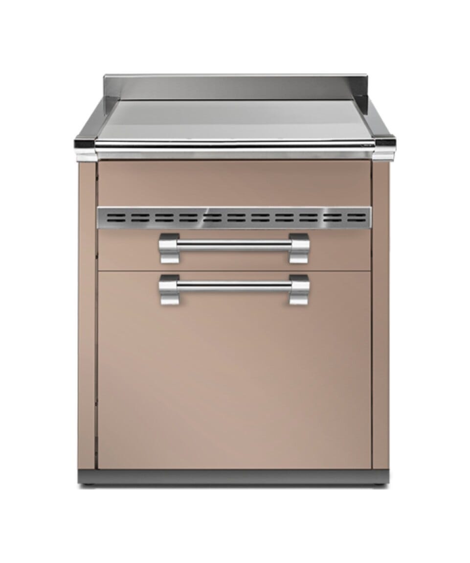 Steel Ascot A7C-P Ascot Piano da lavoro 70 cm, 3 cassetti soft-close, acciaio inox