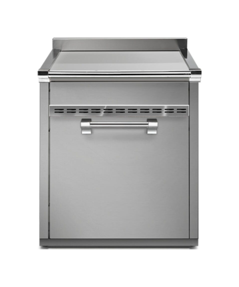 Steel Ascot A7S-P Ascot Piano da lavoro 70 cm, 1 cassetto push-pull + 1 anta soft-close, acciaio inox