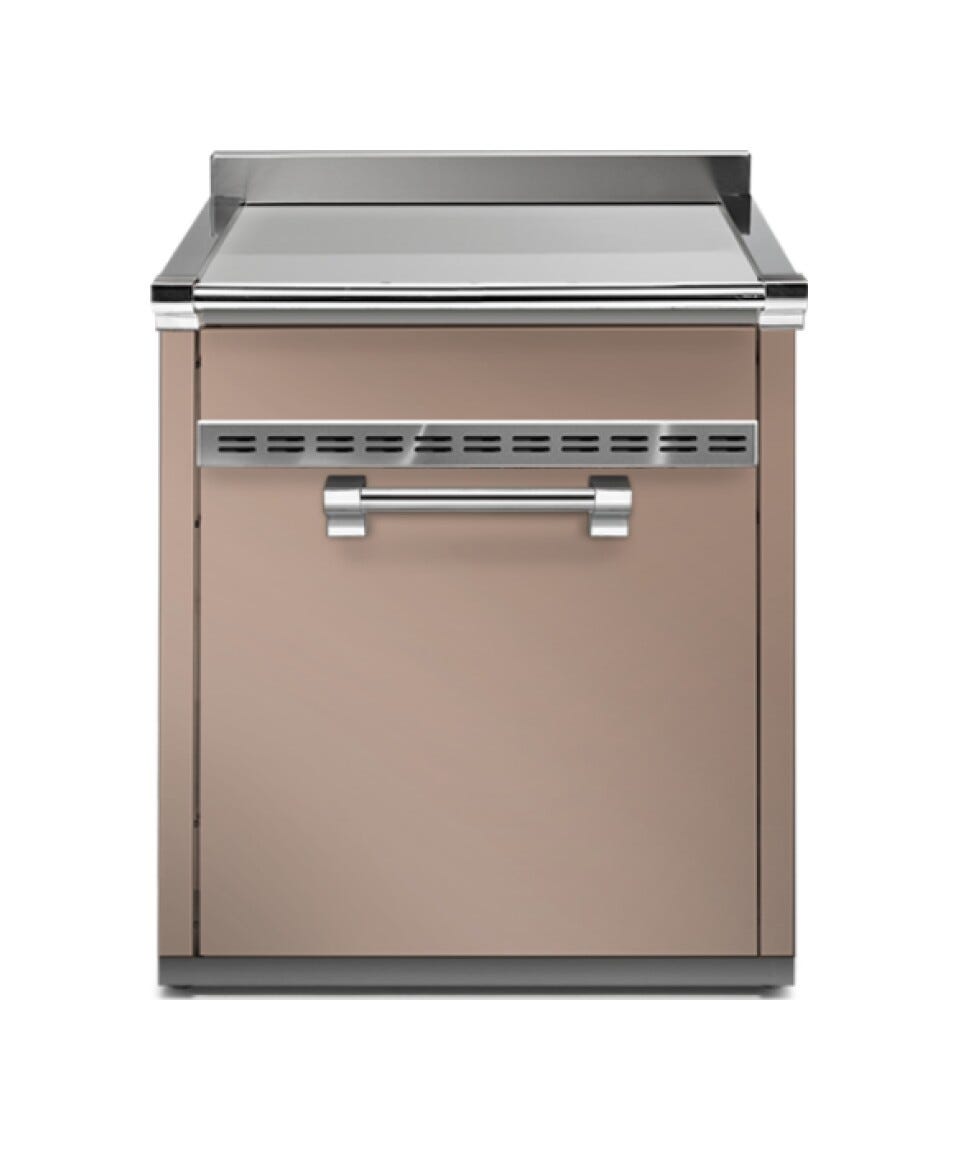 Steel Ascot A7S-P Ascot Piano da lavoro 70 cm, 1 cassetto push-pull + 1 anta soft-close, acciaio inox