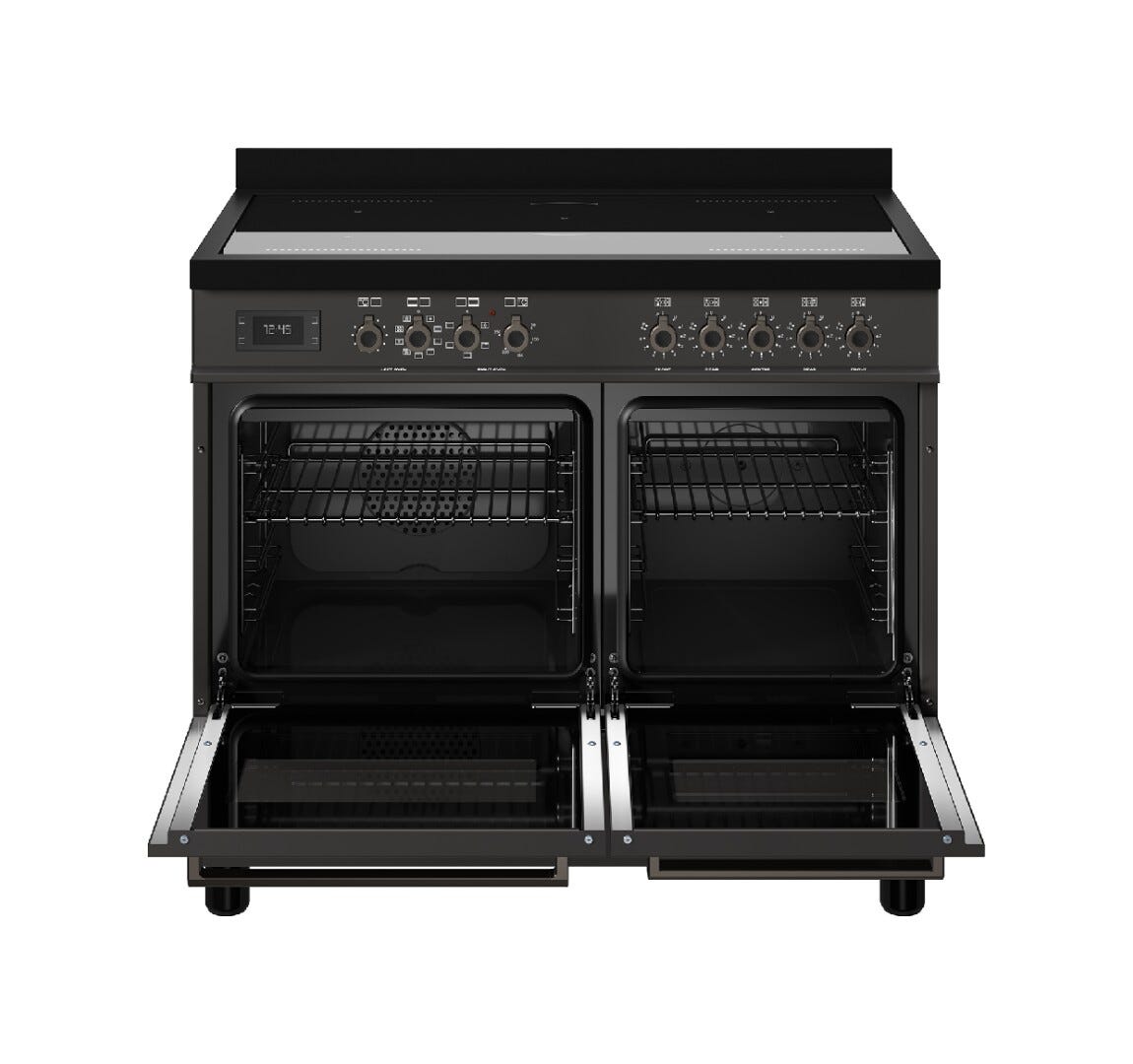 Bertazzoni PRO105I2ECAT Professional Cucina da accosto 100 cm, piano induzione 5 zone, doppio forno, nero