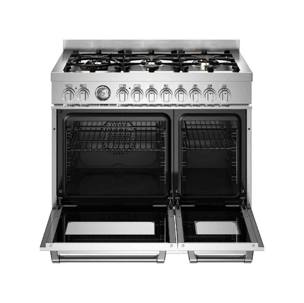 Bertazzoni MAS96L2EXT Master Cucina da accosto 90 cm, piano a gas 6 fuochi, doppio forno, inox