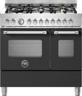 Bertazzoni MAS96L2ENET Master Cucina da accosto 90 cm, 6 fuochi a gas, doppio forno elettrico, nero opaco