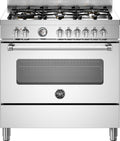 Bertazzoni MAS96L1EXT Master Cucina da accosto 90 cm, 6 fuochi a gas, forno gigante elettrico multifunzione, inox