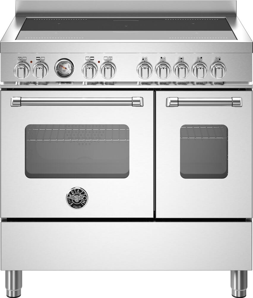 Bertazzoni MAS95I2EXT Master Cucina a libera installazione 90 cm, piano a induzione 5 zone con doppio forno, inox