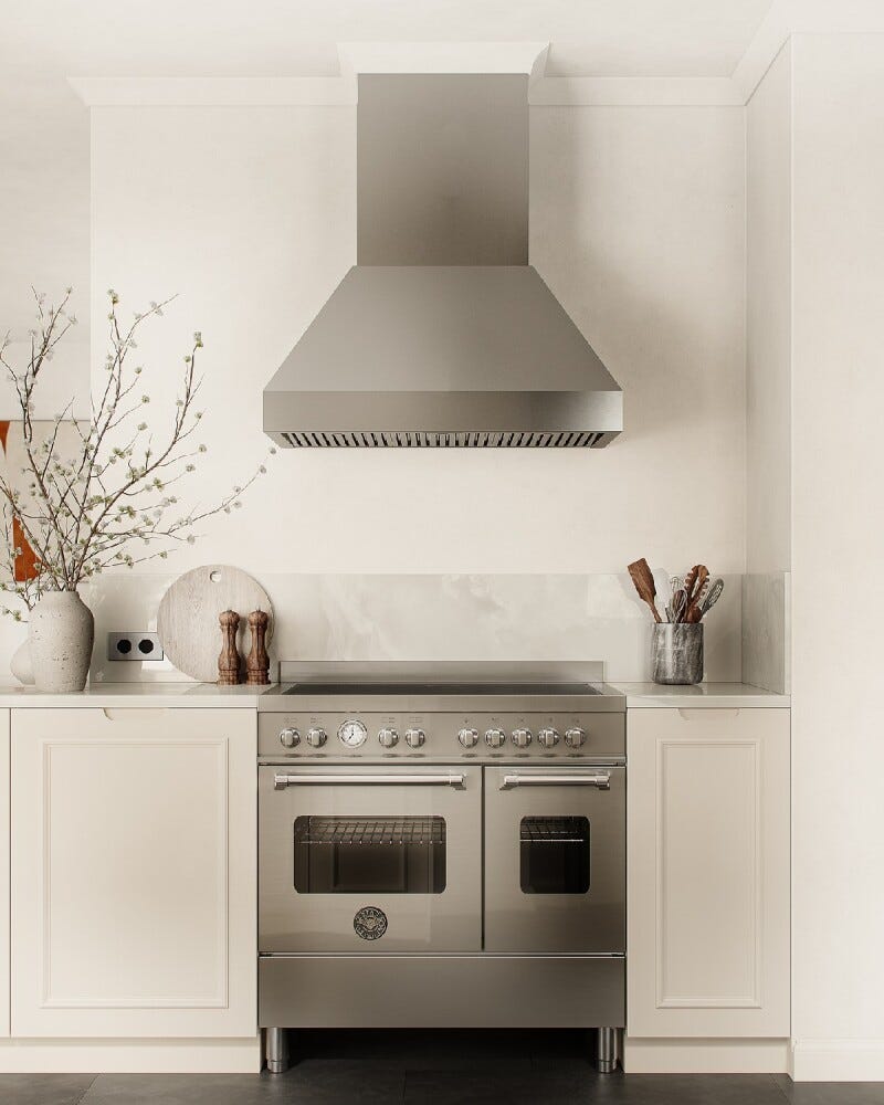 Bertazzoni MAS95I2EXT Master Cucina a libera installazione 90 cm, piano a induzione 5 zone con doppio forno, inox